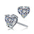 Fashion Heart-shaped Zircon Simple Heart-shaped Copper Earrings