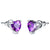 Fashion Heart-shaped Zircon Simple Heart-shaped Copper Earrings