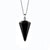 Fashion Hexagonal Cone Natural Crystal Stone Polishing Pendant Necklace 1 Piece