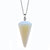 Fashion Hexagonal Cone Natural Crystal Stone Polishing Pendant Necklace 1 Piece