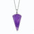 Fashion Hexagonal Cone Natural Crystal Stone Polishing Pendant Necklace 1 Piece