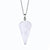 Fashion Hexagonal Cone Natural Crystal Stone Polishing Pendant Necklace 1 Piece