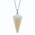 Fashion Hexagonal Cone Natural Crystal Stone Polishing Pendant Necklace 1 Piece