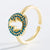 Fashion Hollow Devil's Eye Copper Plated 18k Gold Micro-inlaid Zircon Ring