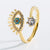 Fashion Hollow Devil's Eye Copper Plated 18k Gold Micro-inlaid Zircon Ring