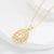 Fashion Human Cross Heart Shape Copper Pendant Necklace Gold Plated Hollow Out Zircon Copper Necklaces