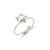 Fashion Inlaid Zirconium Ornament Stainless Steel Plated 18k Adjustable Fine Pendant Ring