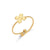 Fashion Inlaid Zirconium Ornament Stainless Steel Plated 18k Adjustable Fine Pendant Ring