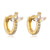 Fashion Irregular Circle Butterfly Wave Copper Plating 18k Gold Zircon Geometric Earrings