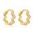 Fashion Irregular Circle Butterfly Wave Copper Plating 18k Gold Zircon Geometric Earrings