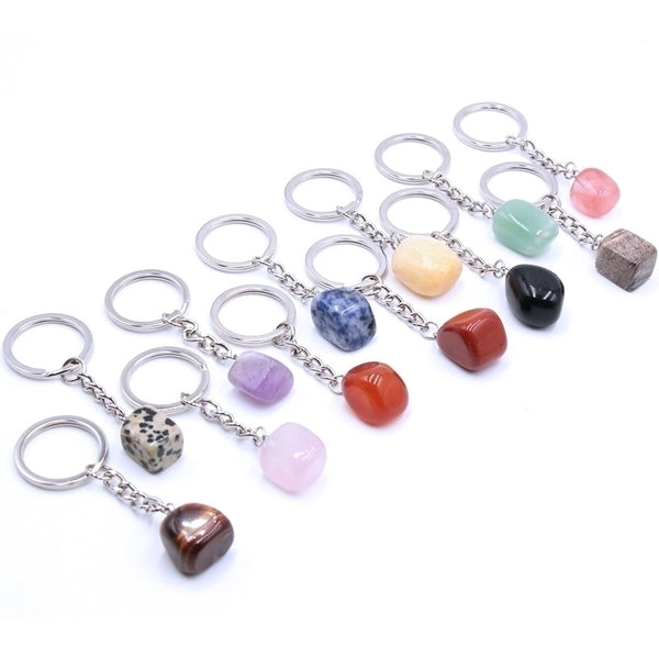 Fashion Irregular Natural Stone Keychain 1 Piece