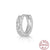 Fashion Irregular Sterling Silver Plating Inlay Zircon Hoop Earrings 1 Piece