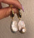 Fashion Irregular Titanium Steel Earrings Gold Plated Artificial Pearls Stainless Steel Earrings