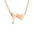 Fashion Jewelry Simple Heart-shaped Letter Women's Gold-plated Necklace Clavicle Chain Wholesale