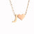 Fashion Jewelry Simple Heart-shaped Letter Women's Gold-plated Necklace Clavicle Chain Wholesale