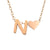 Fashion Jewelry Simple Heart-shaped Letter Women's Gold-plated Necklace Clavicle Chain Wholesale