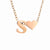 Fashion Jewelry Simple Heart-shaped Letter Women's Gold-plated Necklace Clavicle Chain Wholesale