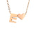 Fashion Jewelry Simple Heart-shaped Letter Women's Gold-plated Necklace Clavicle Chain Wholesale