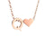 Fashion Jewelry Simple Heart-shaped Letter Women's Gold-plated Necklace Clavicle Chain Wholesale