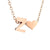 Fashion Jewelry Simple Heart-shaped Letter Women's Gold-plated Necklace Clavicle Chain Wholesale