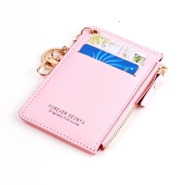 Fashion Korean Short Card Zipper Cute Card Holder Coin Bag Zipper Card Holder Coin Purse Girl Wallet Wholesale