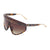 Fashion Large Frame Integrated Lens Sun-resistant Windproof Sunglasses