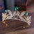 Fashion Leaf Alloy Inlay Rhinestones Crown 1 Piece