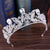 Fashion Leaf Alloy Inlay Rhinestones Crown 1 Piece