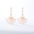 Fashion Leaf Fan-shaped Semi-circular Stainless Steel Earrings