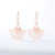 Fashion Leaf Fan-shaped Semi-circular Stainless Steel Earrings