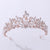 Fashion Leaf Flower Alloy Hollow Out Inlay Crystal Rhinestones Crown 1 Piece