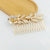 Fashion Leaf Flower Metal Plating Inlay Artificial Gemstones Hair Combs 1 Piece