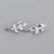 Fashion Leaf Plating Gem Earrings Ear Studs