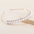 Fashion Leaf Square Metal Inlay Rhinestones Pearl Hair Band 1 Piece