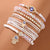 Fashion Leaf Tree Alloy Agate Beaded Plating Bracelets