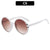 Fashion Leopard Ac Round Frame Patchwork Full Frame Women's Sunglasses