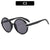 Fashion Leopard Ac Round Frame Patchwork Full Frame Women's Sunglasses