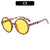 Fashion Leopard Ac Round Frame Patchwork Full Frame Women's Sunglasses