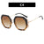 Fashion Leopard Ac Square Full Frame Women's Sunglasses