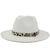 Fashion Leopard Belt Woolen Jazz Hat Wholesale