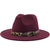 Fashion Leopard Belt Woolen Jazz Hat Wholesale