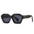 Fashion Leopard Pc Round Frame Patchwork Full Frame Women's Sunglasses