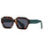 Fashion Leopard Pc Square Patchwork Full Frame Men's Sunglasses