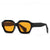 Fashion Leopard Pc Square Patchwork Full Frame Men's Sunglasses