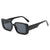 Fashion Leopard Pc Square Patchwork Full Frame Women's Sunglasses