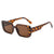 Fashion Leopard Pc Square Patchwork Full Frame Women's Sunglasses