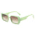 Fashion Leopard Pc Square Patchwork Full Frame Women's Sunglasses