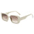 Fashion Leopard Pc Square Patchwork Full Frame Women's Sunglasses