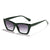 Fashion Leopard Pc Uv400 Resin Cat Eye Patchwork Full Frame Women's Sunglasses