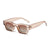 Fashion Leopard Tac Square Patchwork Full Frame Women's Sunglasses